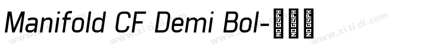 Manifold CF Demi Bol字体转换 Manifold CF Demi Bol字体转换